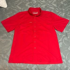 Like New Game Guard Button Down Red